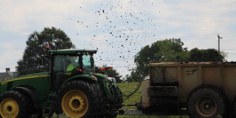 AlexRenew's Biosolids being spread on a local Virginia field