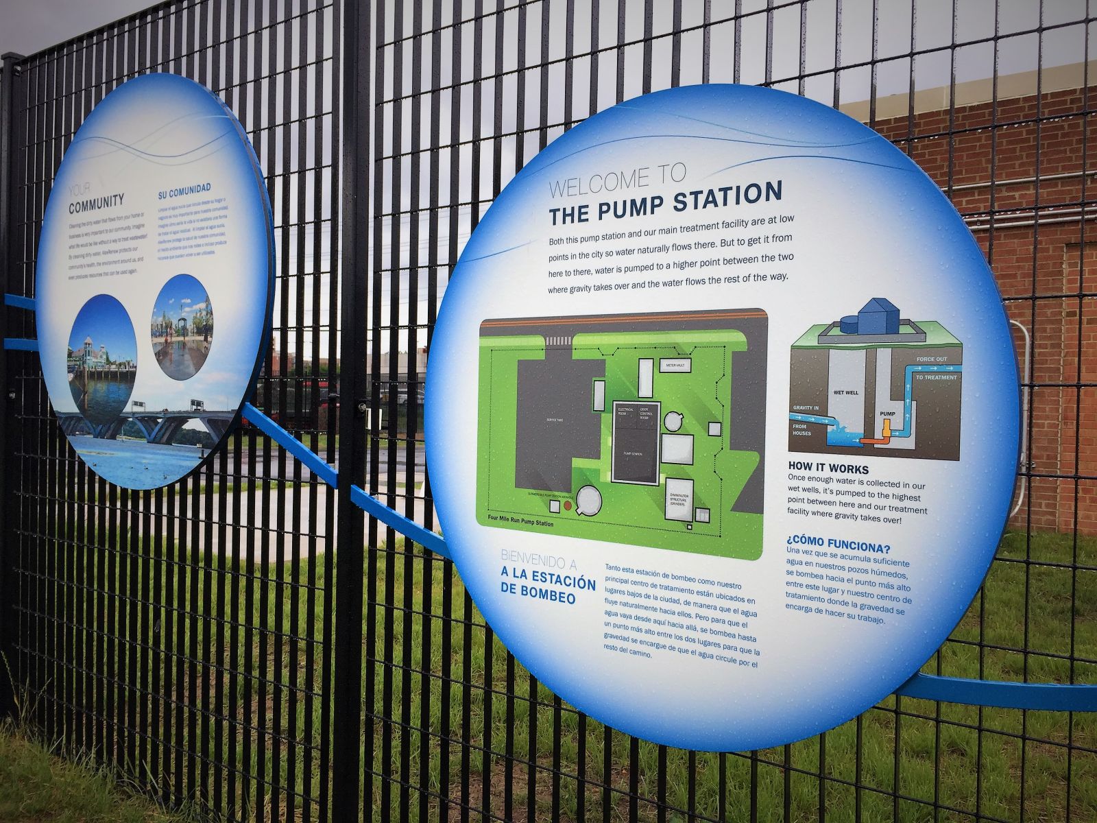 Four Mile Run Pump Station Education Fence