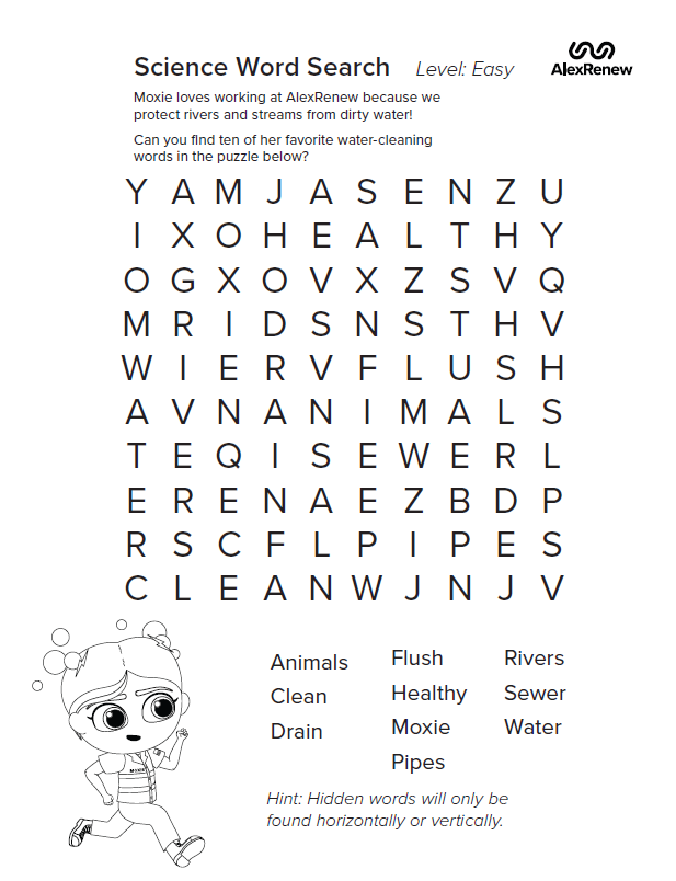 Moxie Word Search, Easy