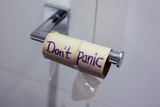 Toilet Paper Roll: Don't Panic!